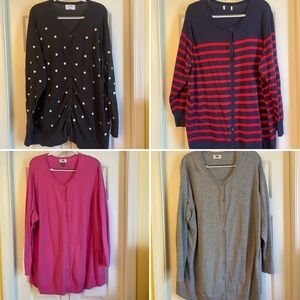 Lot of 4 Old Navy Cardigans - Size 4x